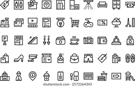 Mall icons High-Quality Vector Icons Collection with Editable Stroke. Ideal for Professional and Creative Projects.