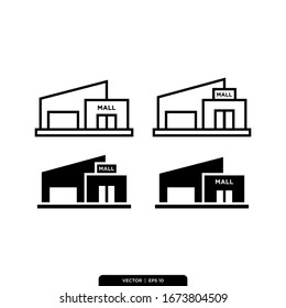  Mall icons vector collection, illustration logo template in trendy style