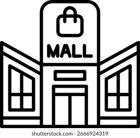 Design de ícone de vetor Mall Line