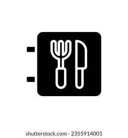 Mall Restaurant Filled Icon Vector Illustration