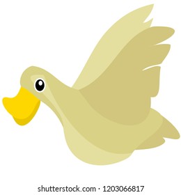 Mallard Duck Flying Vector Illustration