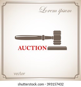 mallet , auction icon court sign verdict symbol