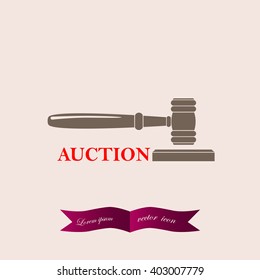 mallet , auction icon court sign verdict symbol