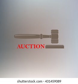 mallet, auction icon court sign verdict symbol