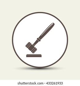mallet , auction icon court sign verdict symbol