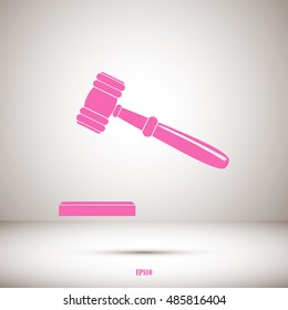 mallet , auction icon court sign verdict symbol