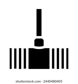 mallet croquet game glyph icon vector. mallet croquet game sign. isolated symbol illustration