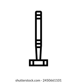 mallet croquet game line icon vector. mallet croquet game sign. isolated contour symbol black illustration