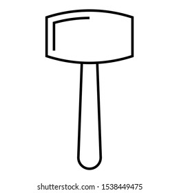 Mallet Hammer Construction Handy Man Tool Vector Icon Concept