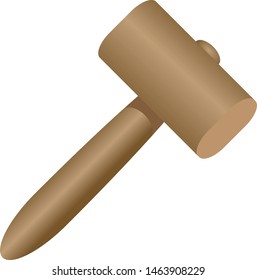 Mallet icon. Cartoon of sickle vector icon for web design isolated on white background - Vector