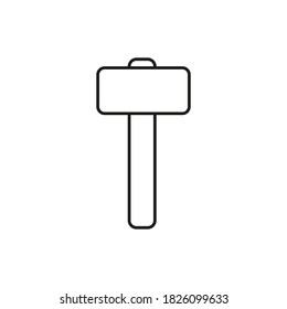 icono de mallet Elemento de creación de icono para concepto móvil y aplicaciones web. Icono de mallet de línea delgada se puede usar para web y móvil. Icono premium sobre fondo blanco