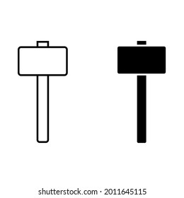 mallet icon. Hammer vector icon