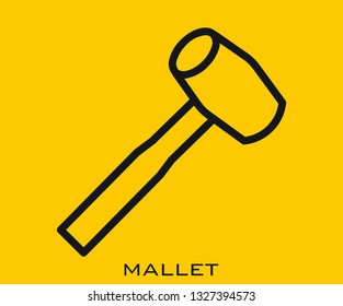 Mallet icon sign