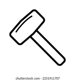 Mallet icon in trendy vector design illustration 