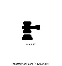 mallet icon vector black design