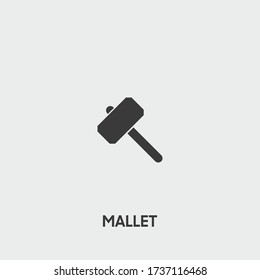 mallet icon. mallet vector on gray background