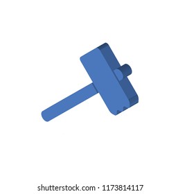 Mallet isometric left top view 3D icon