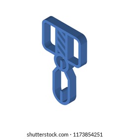 Mallet isometric left top view 3D icon