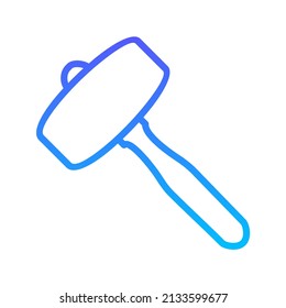 Mallet Line Gradient Icon Design