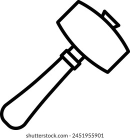 Mallet outline icon vector illustration