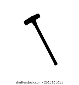 Mallet silhouette vector flat illustration design.