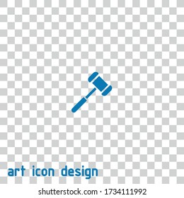 mallet vector icon on isolated background