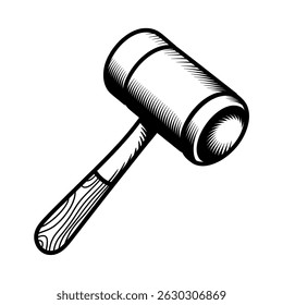 Mallet vector illustration coloring page