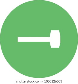 Mallet, wooden, rubber