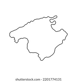 Mallorca map, Spain region. Vector illustration.