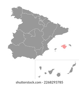 Mallorca map, Spain region. Vector illustration.