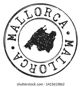 Mallorca Spain Stamp Postal. Map Silhouette Seal. Passport Round Design. Vector Icon. Design Retro Travel.