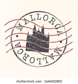 Mallorca Spain Stamp Postal. Silhouette Seal. Passport Round Design. Vector Icon. Design Retro Travel. National Symbol.