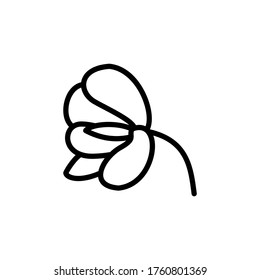 Mallow flower icon. Simple line, outline vector elements of botanicals icons for ui and ux, website or mobile application