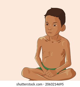 malnutrition children illustration object health 