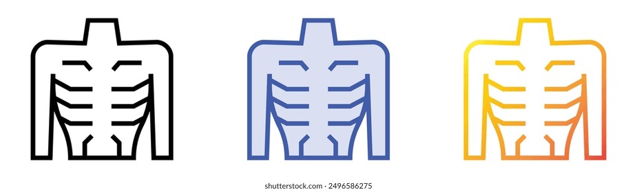 malnutrition icon. Linear, Blue Fill and Gradient Style Design Isolated On White Background