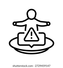 malnutrition line icon vector. malnutrition sign. isolated contour symbol black illustration