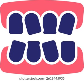 Malocclusion Icon Fill Vector Illustration