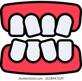 Malocclusion Icon Lineal Color Vector Illustration