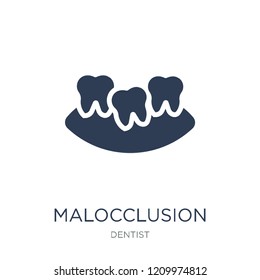Malocclusion icon. Trendy flat vector Malocclusion icon on white background from Dentist collection, vector illustration can be use for web and mobile, eps10