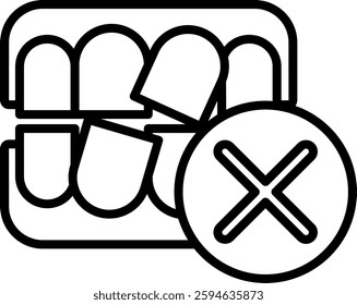 Malocclussion Icon Element For Design