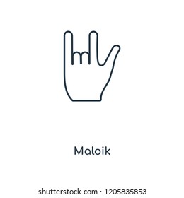 Maloik concept line icon. Linear Maloik concept outline symbol design. This simple element illustration can be used for web and mobile UI/UX.