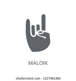 Maloik icon. Trendy Maloik logo concept on white background from Hands collection. Suitable for use on web apps, mobile apps and print media.