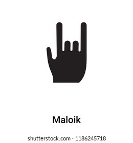 Maloik icon vector isolated on white background, logo concept of Maloik sign on transparent background, filled black symbol