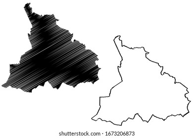 Malpils Municipality (Republic of Latvia, Administrative divisions of Latvia, Municipalities and their territorial units) map vector illustration, scribble sketch Malpils map