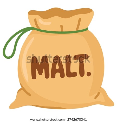 Malt bag packaging product container isolated vector illustration on white background