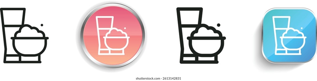 malt icon. Thin Linear, Regular and Button Style Design Isolated On White Background