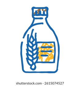 malt syrup barley doodle icon sketch vector. malt syrup barley sign. isolated symbol illustration