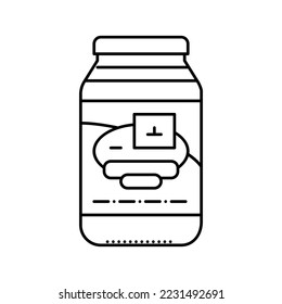 malt syrup barley line icon vector. malt syrup barley sign. isolated contour symbol black illustration