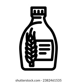 malt syrup barley line icon vector. malt syrup barley sign. isolated contour symbol black illustration