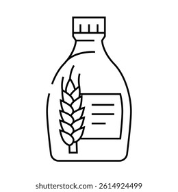 malt syrup barley line icon vector. malt syrup barley sign. isolated contour symbol black illustration